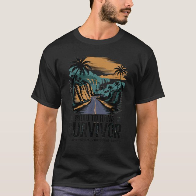 RJC Road to Hana Survivor Maui Hawaii Trip Adventu T-Shirt (Front)
