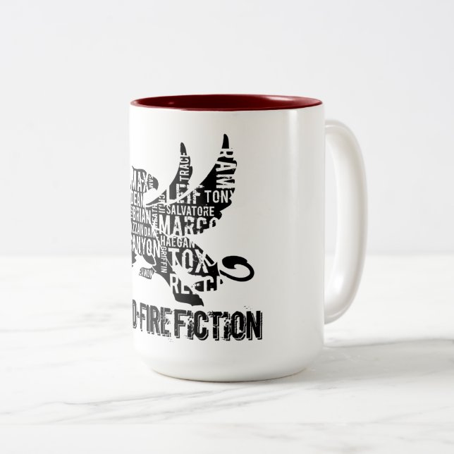 RK Griffin TwoTone Mug - BLACKlogo (Front Right)