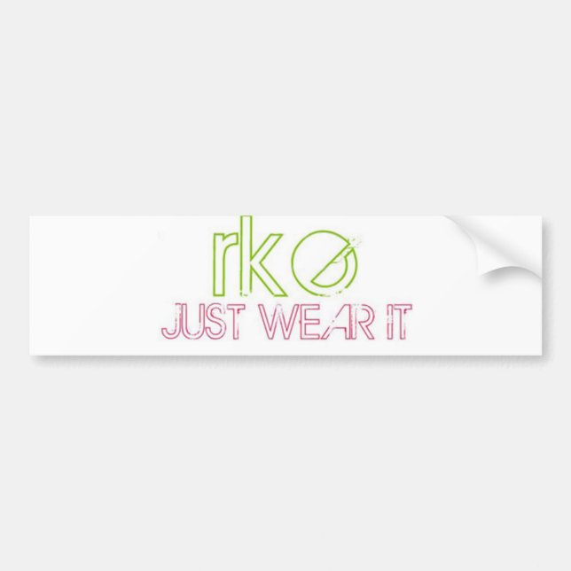 RKE JUST WEAR IT BUMPER STICKER (Front)