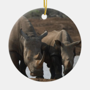Rlack Rhinos Ornament
