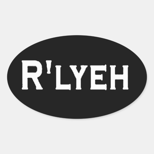 R'LYEH OVAL STICKER (Front)