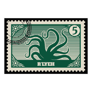 R'lyeh Post Stamp Poster