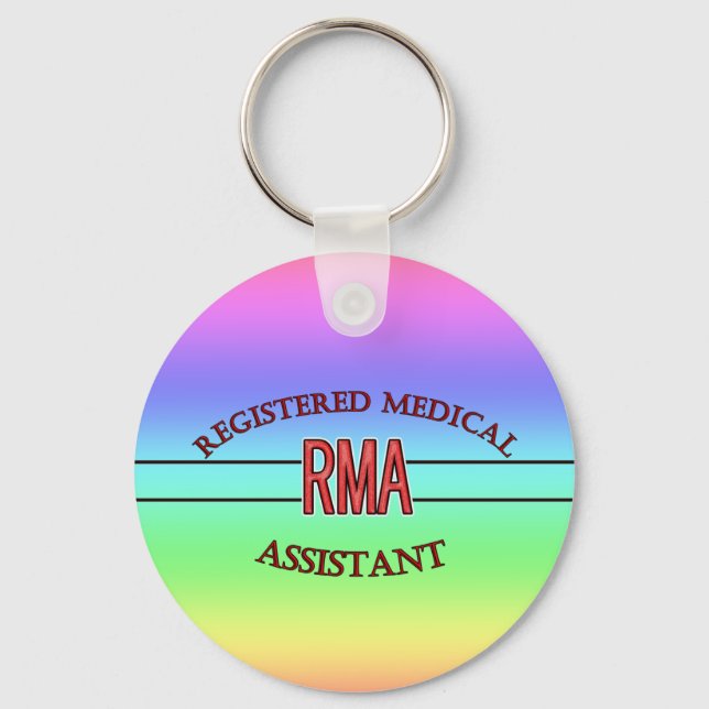 RMA LOGO REGISTERED MEDICAL ASSISTANT KEY RING (Front)