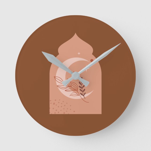 Rmadan Kareem Aesthetic Boho Fleece Blanket Throw Round Clock (Front)