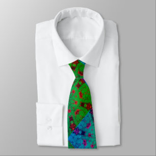 rmdesignflo55 tie BLUE GREEN CUTE Neck Tie