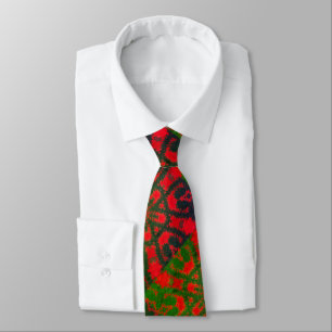 rmdesignflo55 tie RED GREEN CUTE Neck Tie