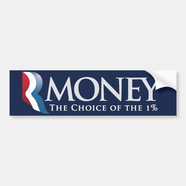 RMoney Romney Parody Bumper Sticker (Front)