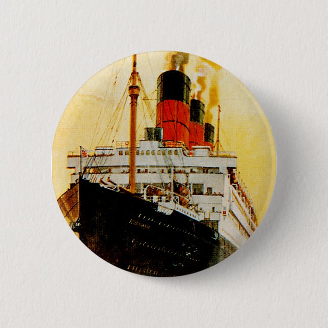 RMS Berengaria 6 Cm Round Badge (Front)