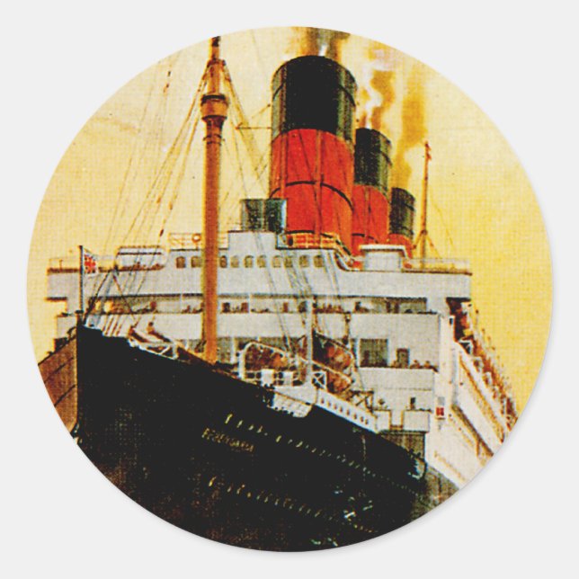 RMS Berengaria Classic Round Sticker (Front)