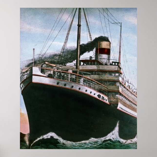 RMS Carpathia Comes to the Rescue of RMS Titanic Poster (Front)