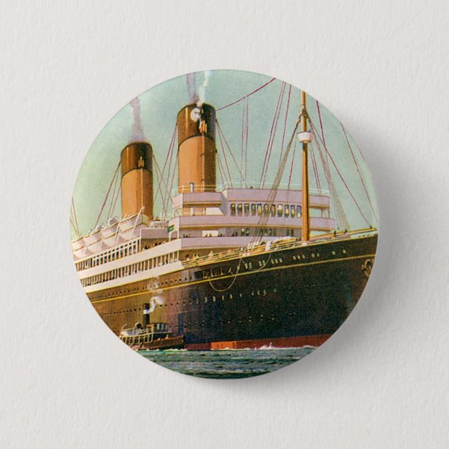 RMS Laurentic 6 Cm Round Badge (Front)
