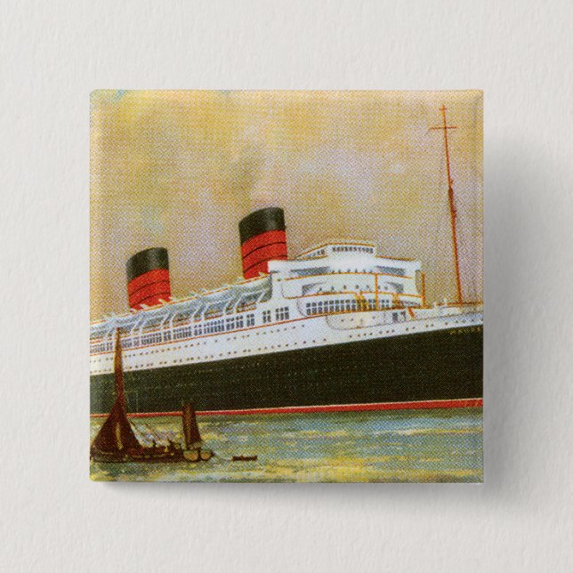 RMS Mauretainia 15 Cm Square Badge (Front)