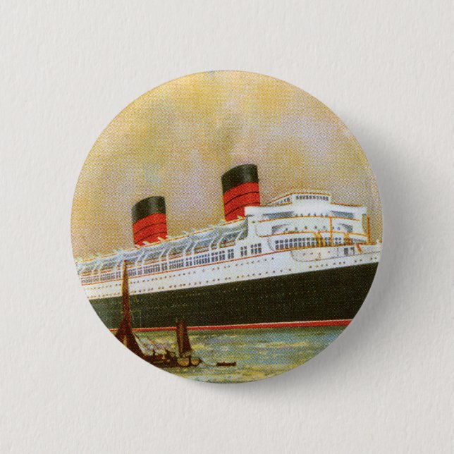 RMS Mauretainia 6 Cm Round Badge (Front)