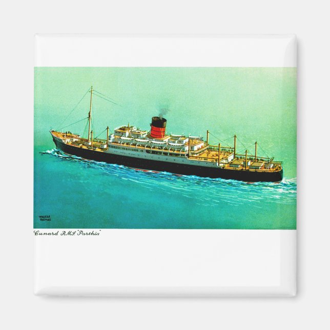 RMS Parthia Magnet (Front)