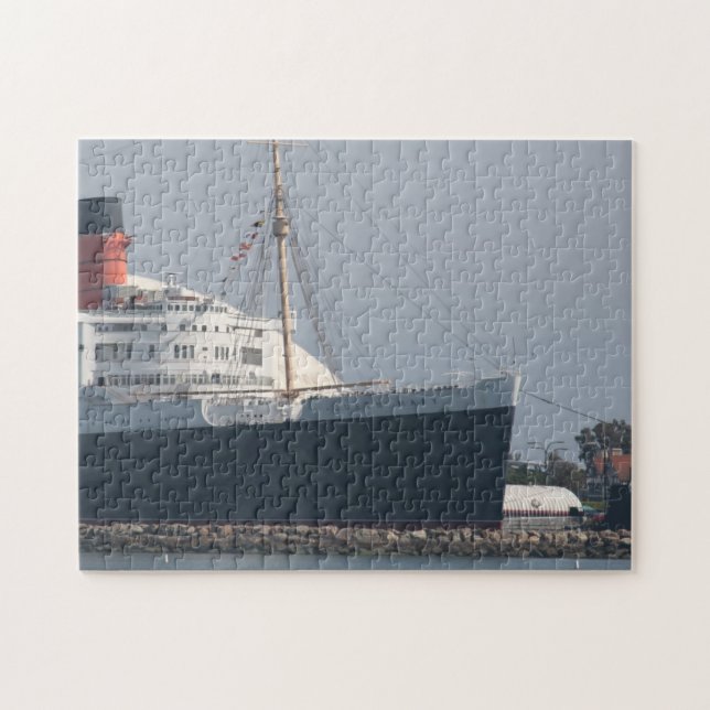 RMS Queen Mary Hotel and Museum in Long Beach Jigsaw Puzzle (Horizontal)