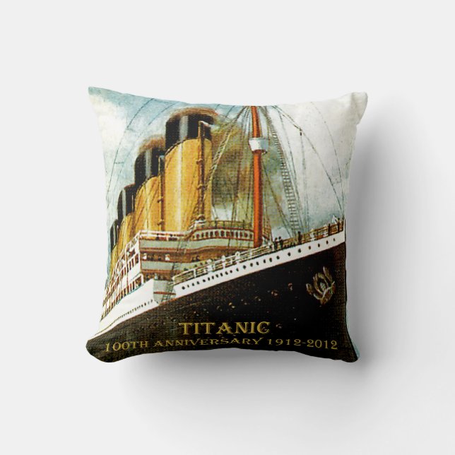 RMS Titanic 100th Anniversary Canvas Cushion (Front)