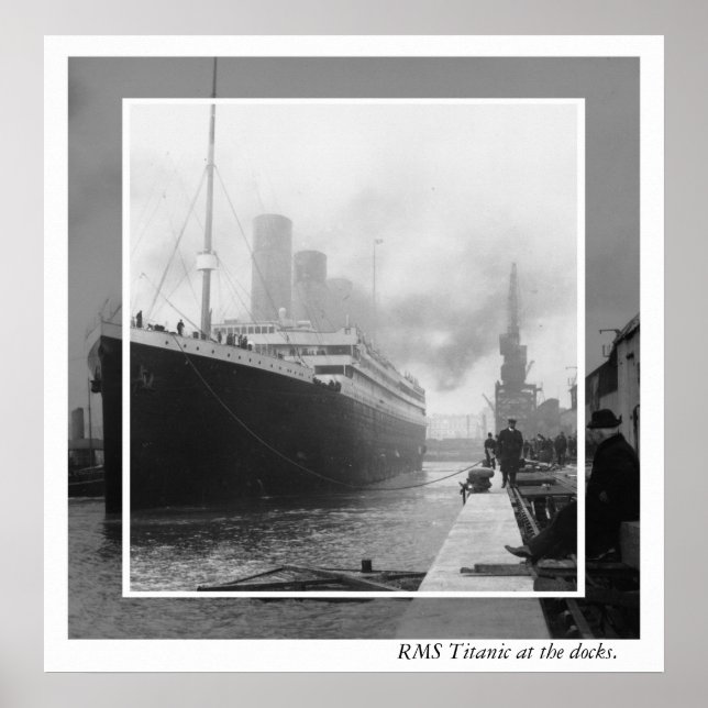 RMS Titanic before departure Poster (Front)