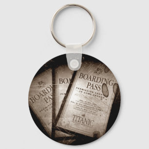 RMS Titanic Boarding Passes Key Ring