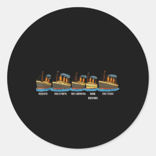 Rms Titanic Britannic Poseidon Carpathia Famous Sh Classic Round Sticker