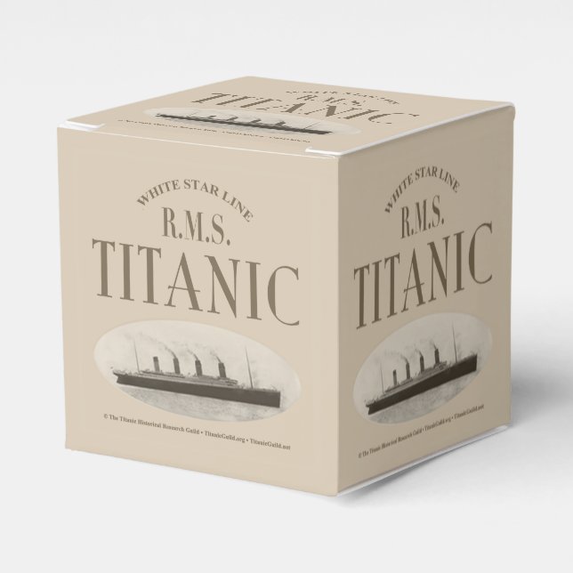 RMS Titanic Ghost Ship Sepia Classic 2x2 Favour Bo Favour Box (Front Side)