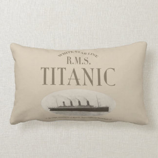 RMS Titanic Ghost Ship Sepia Lumbar Pillow (13x21)