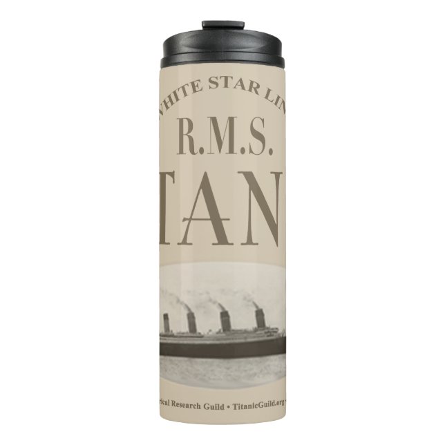 RMS Titanic Ghost Ship Sepia Thermal Tumbler (Front)