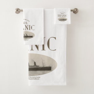 RMS Titanic Ghost Ship Sepia/White Bath Towel Set