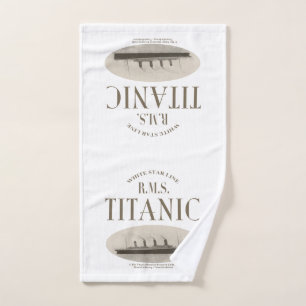 RMS Titanic Ghost Ship Sepia/White Hand Towel