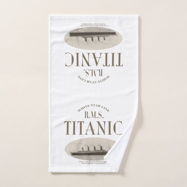 RMS Titanic Ghost Ship Sepia/White Hand Towel (Hand Towel)
