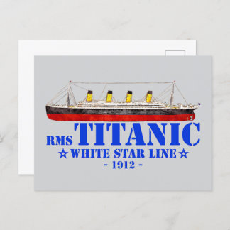 RMS Titanic Illustration - White Star Line 1912 Postcard
