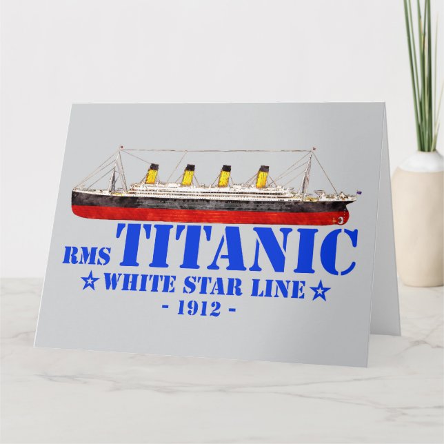 RMS Titanic Illustration - White Star Line 1912 Thank You Card (Front)