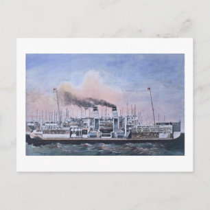 RMS Titanic Internal Illustration Vintage Postcard