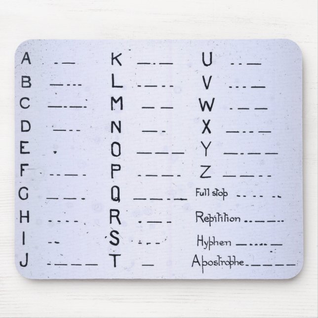 RMS Titanic Morse Code Vintage S.O.S. Mouse Pad (Front)