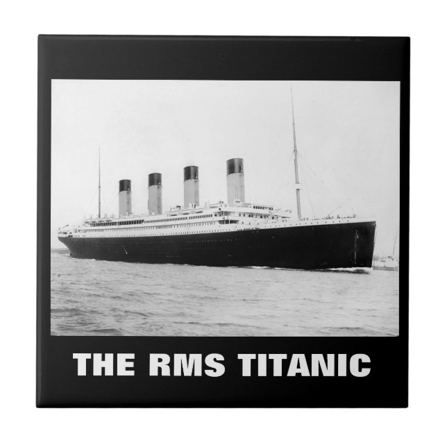RMS Titanic Passenger Liner    Ceramic Tile (Front)
