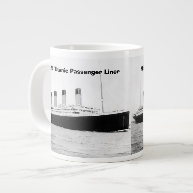 RMS Titanic Passenger Liner Jumbo Mug (Front Left)