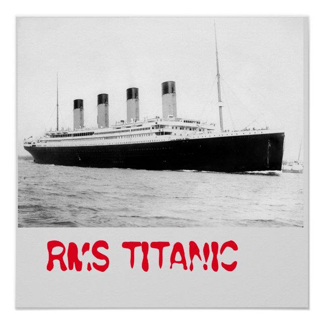 RMS Titanic Passenger Liner Poster (Front)