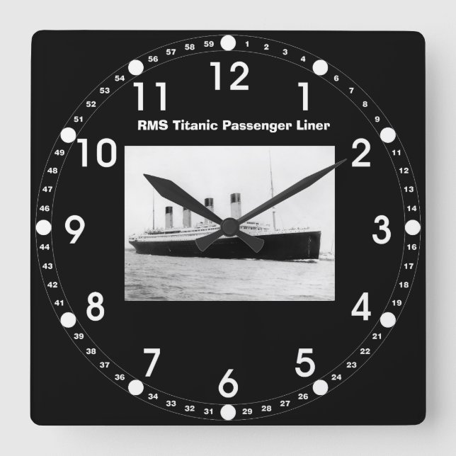 RMS Titanic Passenger Liner Wall Clock (Front)