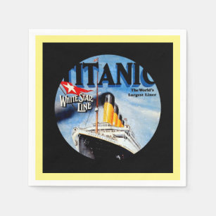 RMS Titanic Travel Ad Napkin