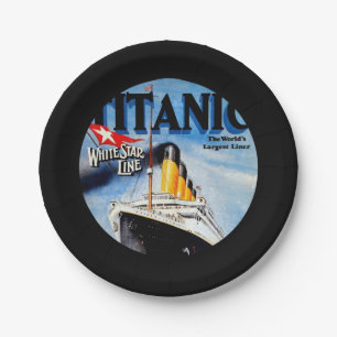 RMS Titanic Travel Ad Paper Plate