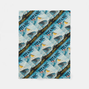 RMS Titanic Vintage Poster Art Fleece Blanket