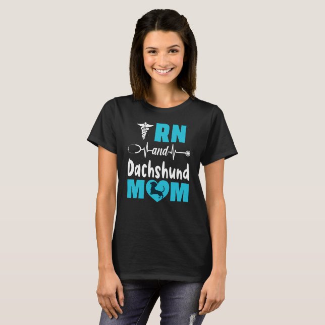 RN and Dachshund Mum T-Shirt (Front Full)