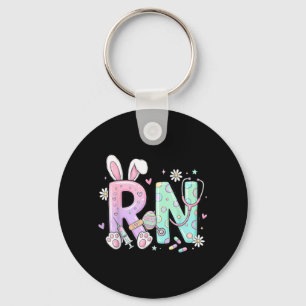 RN Easter Bunny Nurse Registered Nursing Medical Key Ring
