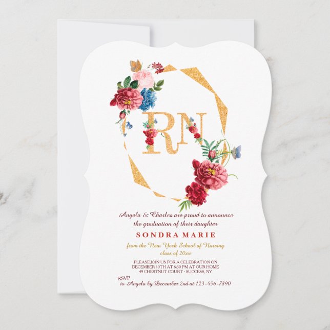 RN Floral Invitation (Front)