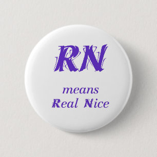 RN in purple 6 Cm Round Badge