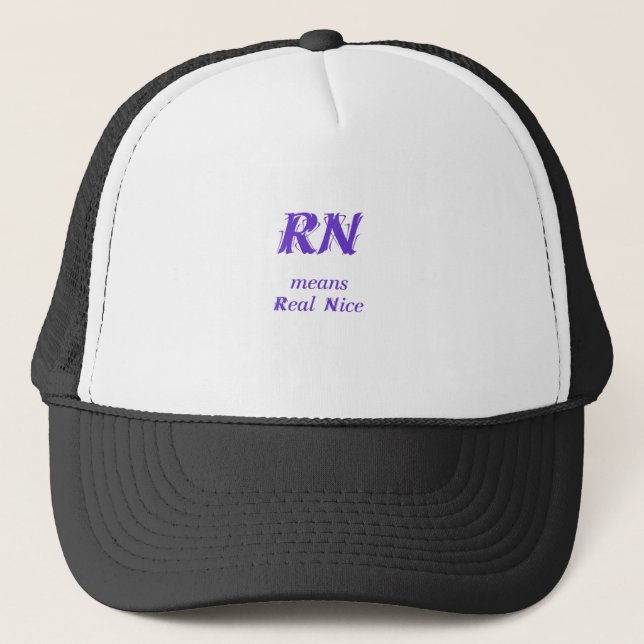 RN in purple Trucker Hat (Front)