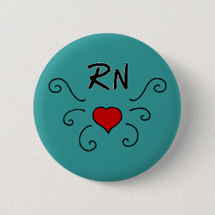 RN Love Tattoo 6 Cm Round Badge