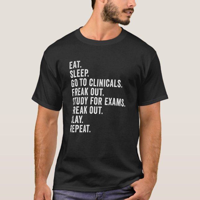 RN LPN Grad Nursing Student School Clinical Nurse  T-Shirt (Front)