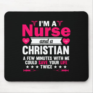 Rn Lvn Cna Nurse Grad Christian Cool Nursing Gradu Mouse Pad