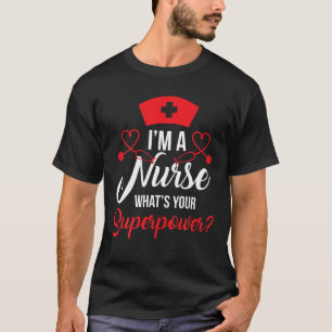 RN LVN CNA Nurse Superpower Cool Nursing Graduate T-Shirt