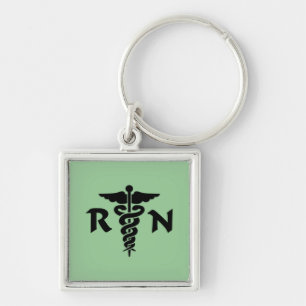RN Medical Symbol Key Ring